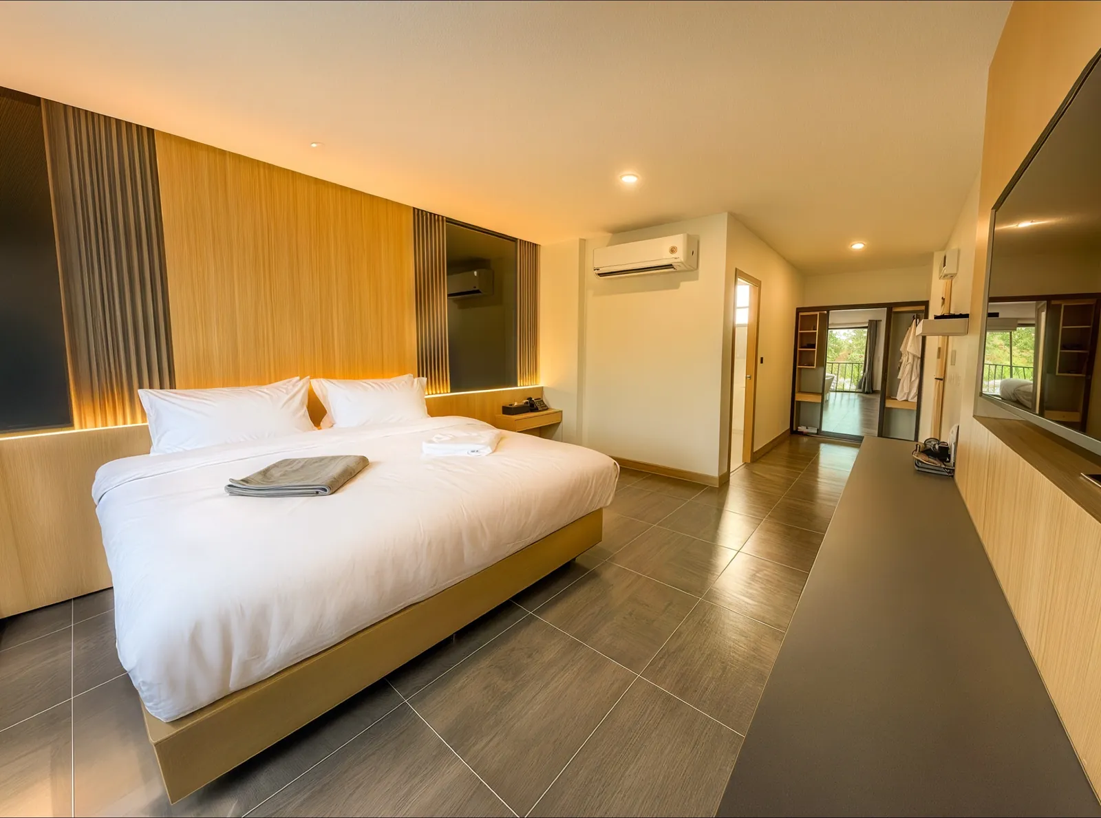 Family room interior at Box Box Hotel